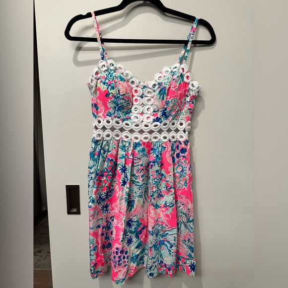 Lilly Pulitzer Dresses & Skirts - Lilly Pulitzer Pink and Blue Floral Mini Dress